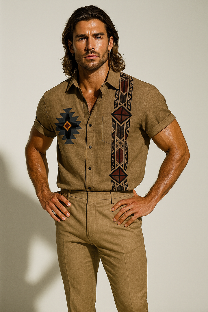 Men’s Southwestern Tribal Print Shirt