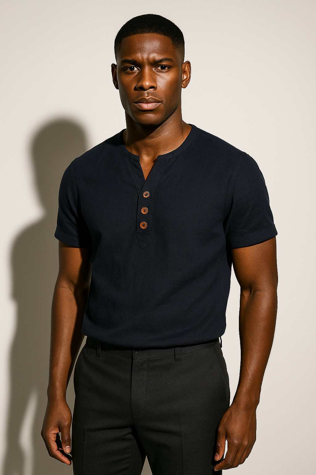 Men’s Short-Sleeve Henley Shirt