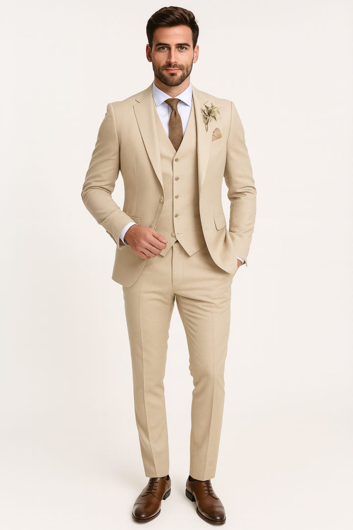 Men's Modern 3-Piece Wedding Guest Suit