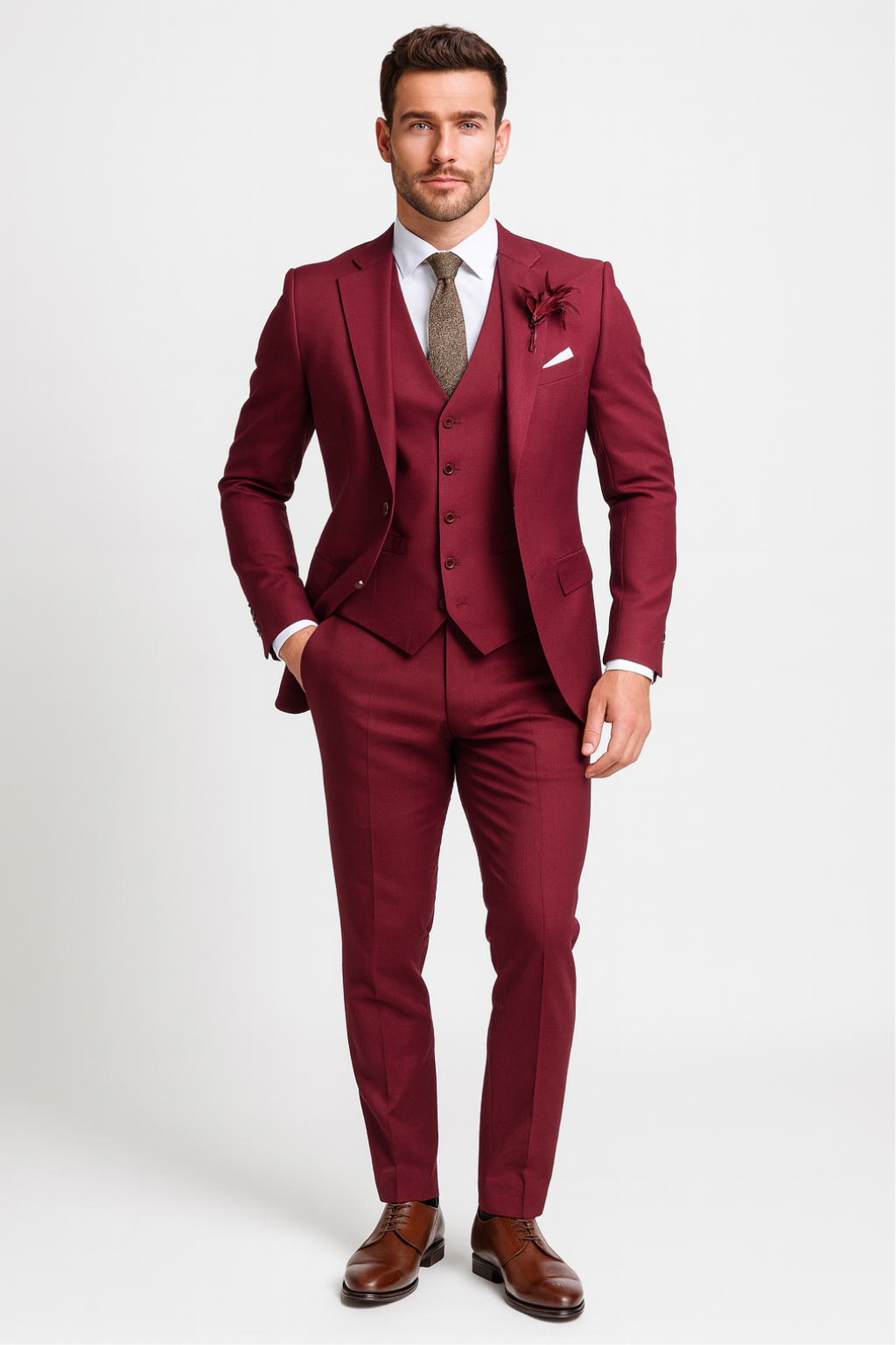 Men's Modern 3-Piece Wedding Guest Suit