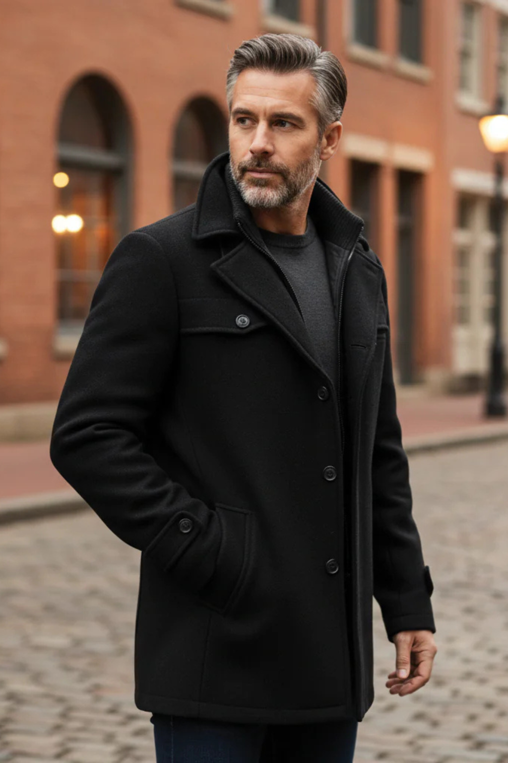 Men’s Wool Blend Overcoat
