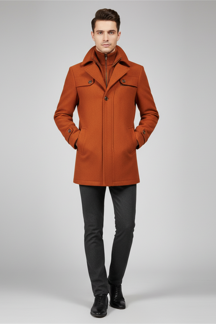 Men’s Wool Blend Overcoat