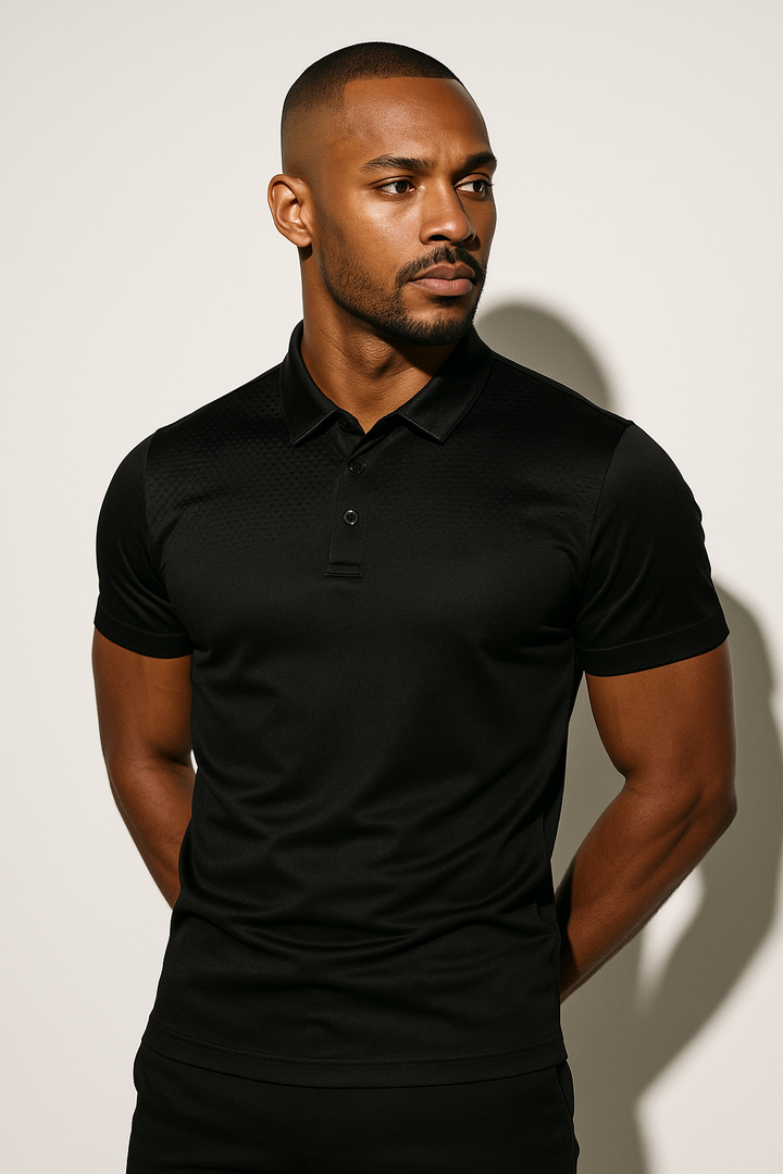 Men’s Athletic Polo Shirt with Ombre Detail