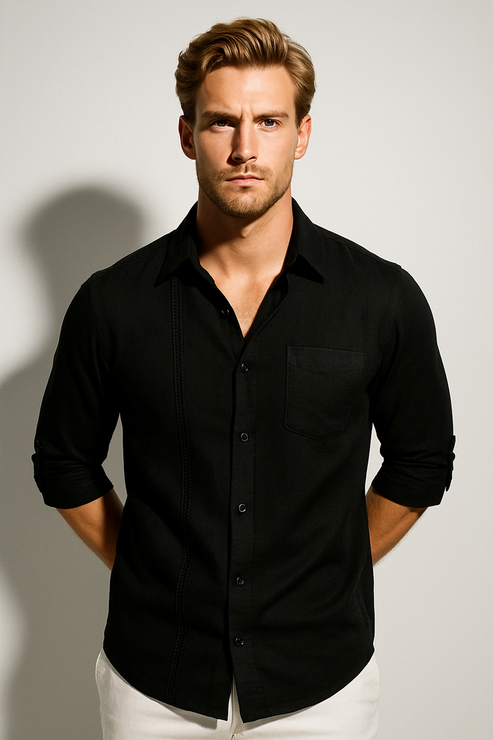 Men’s Casual Linen Blend Shirt