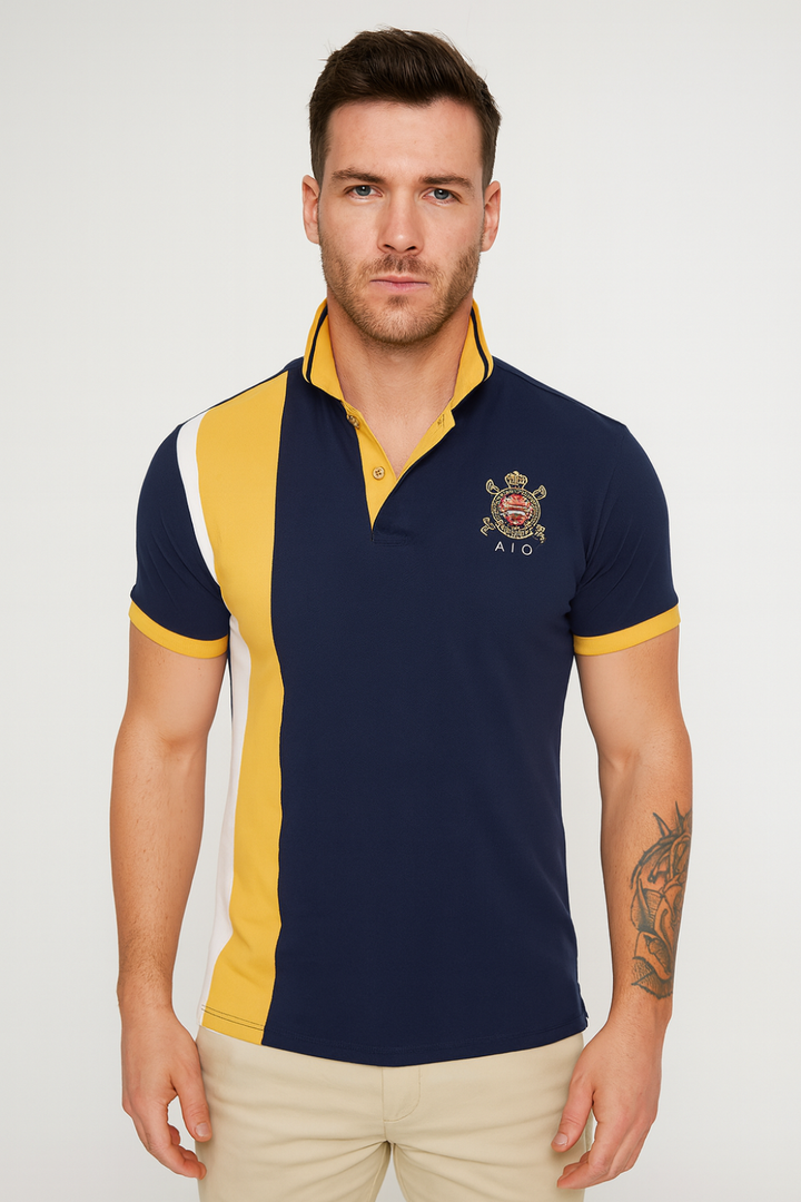 Men’s Color Block Polo Shirt