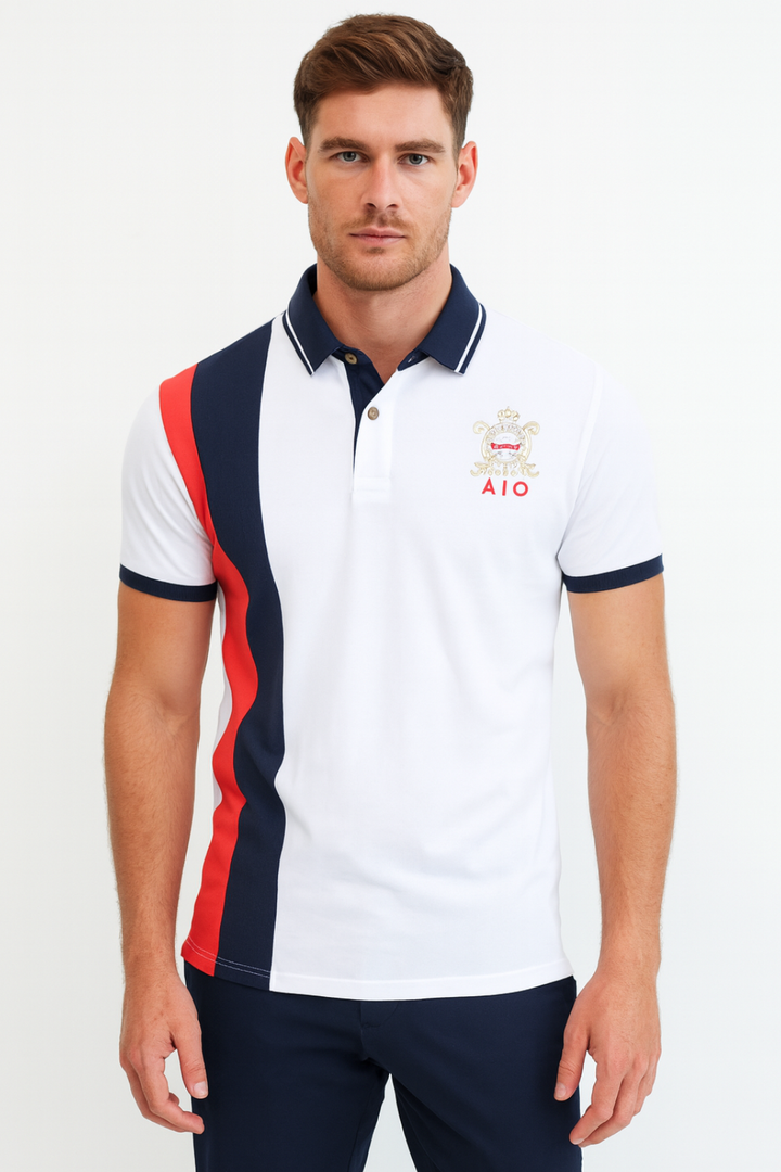 Men’s Color Block Polo Shirt