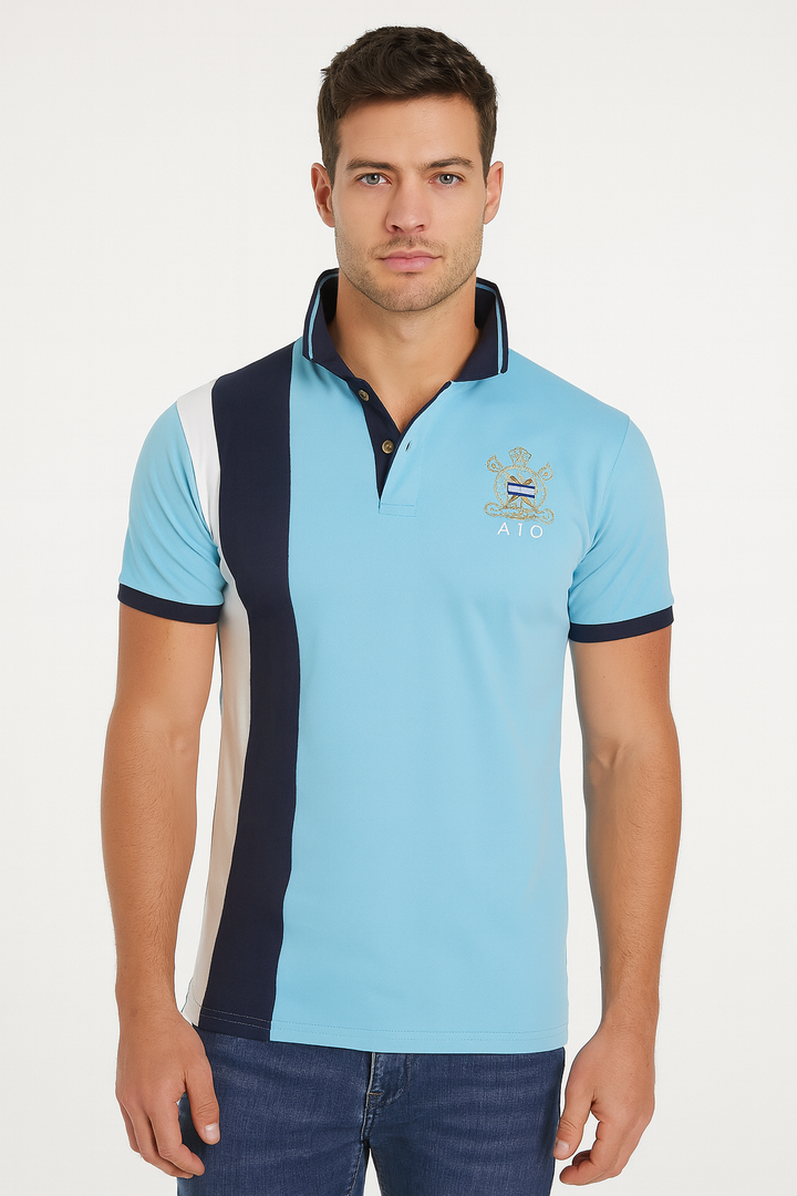 Men’s Color Block Polo Shirt
