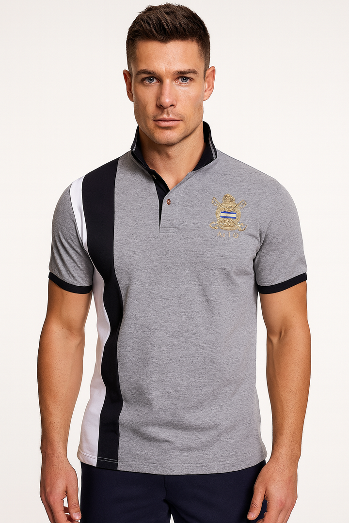 Men’s Color Block Polo Shirt