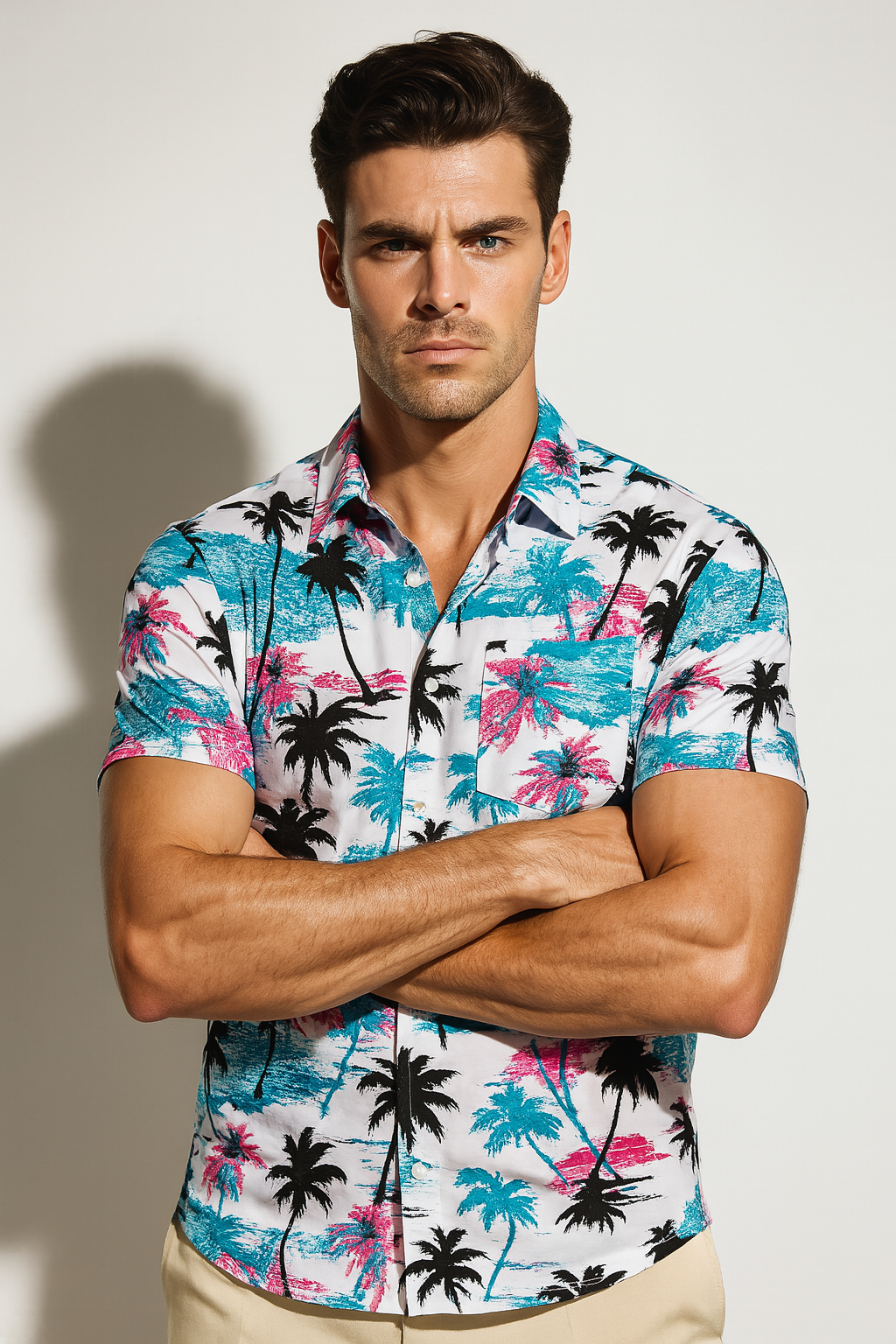 Men’s Hawaiian Print Short Sleeve Shirt