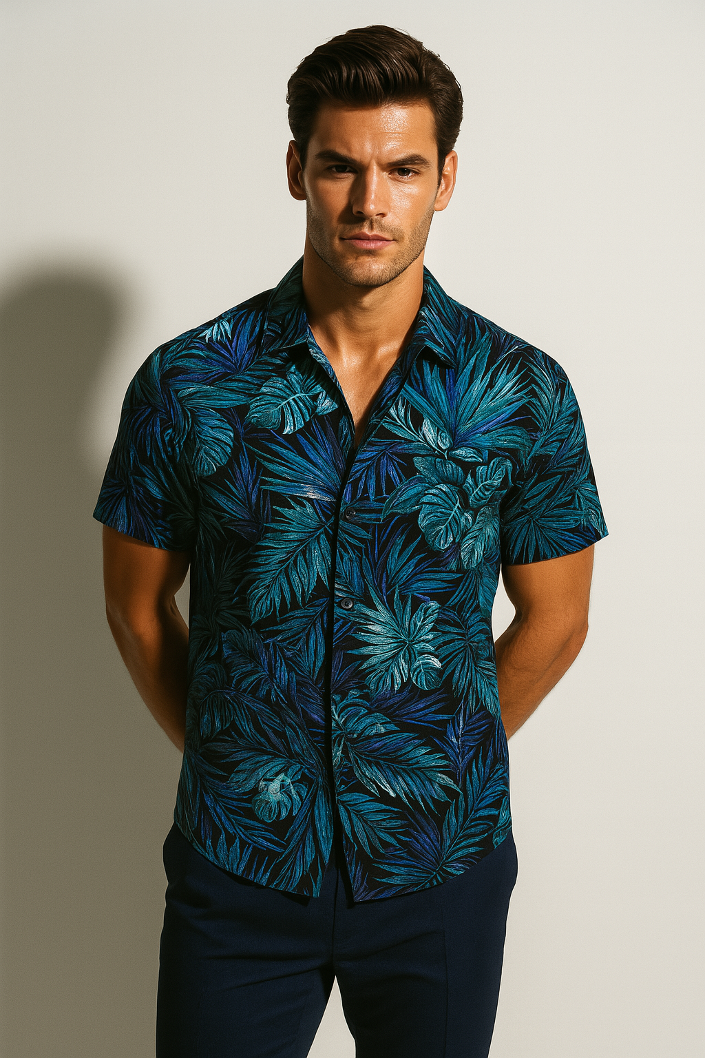 Men’s Hawaiian Print Short Sleeve Shirt