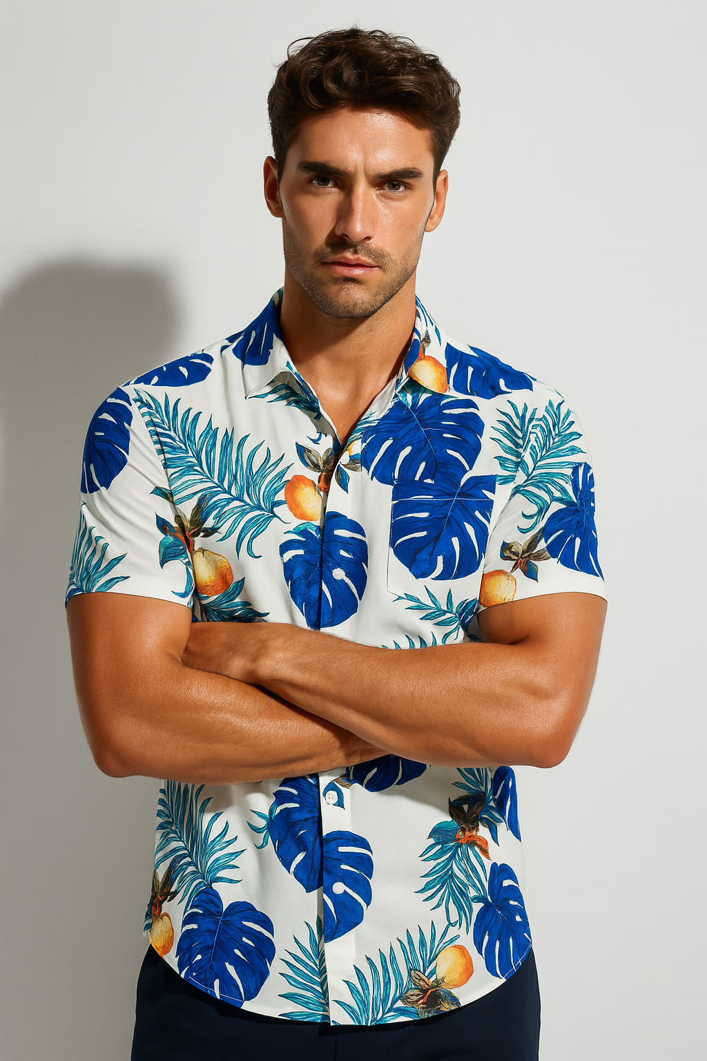 Men’s Hawaiian Print Short Sleeve Shirt