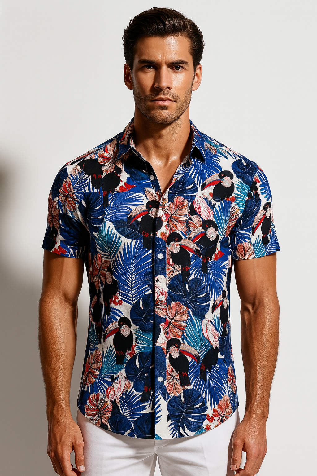 Men’s Hawaiian Print Short Sleeve Shirt
