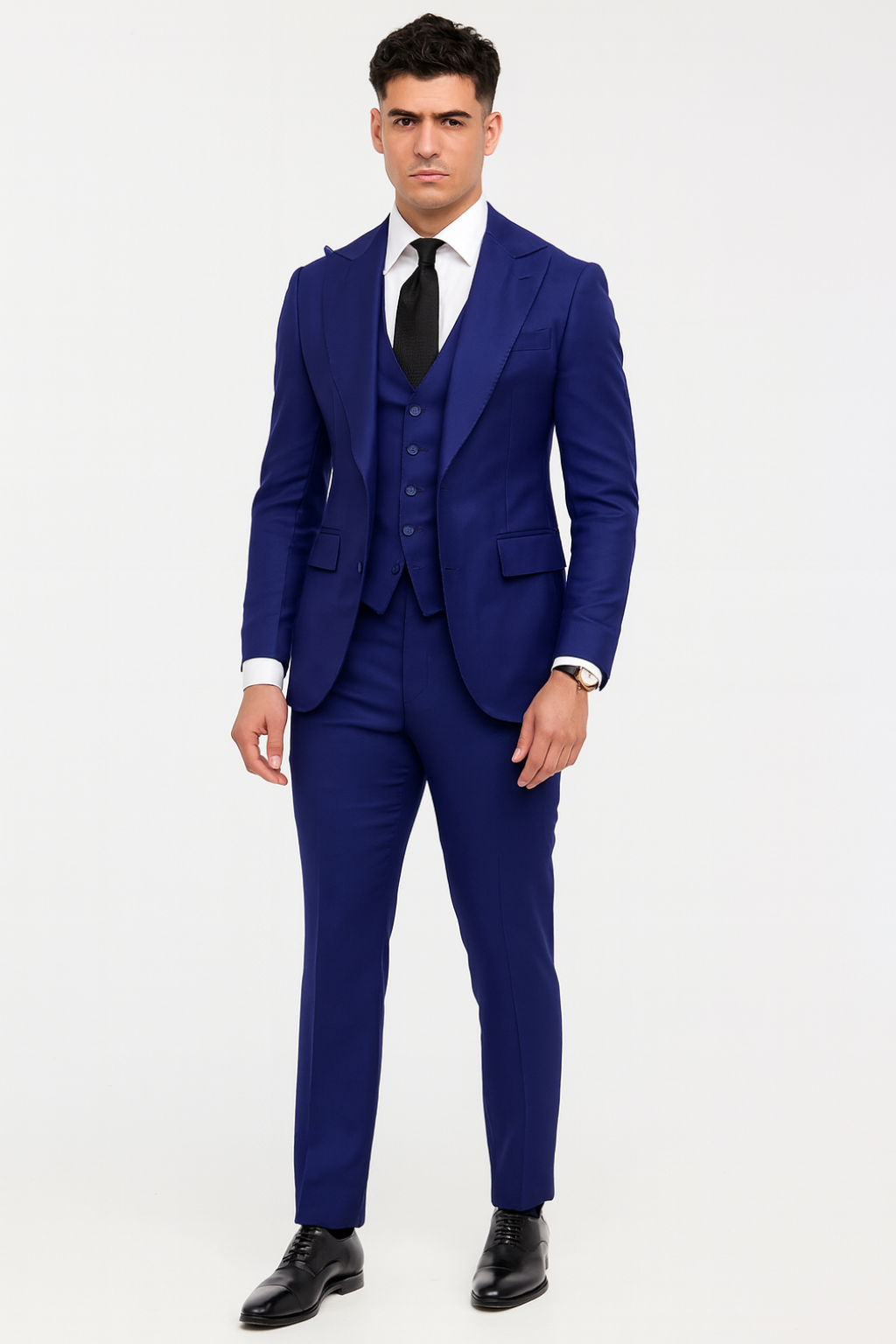 Men's Modern Slim Fit 3-Piece Wedding Guest Suit