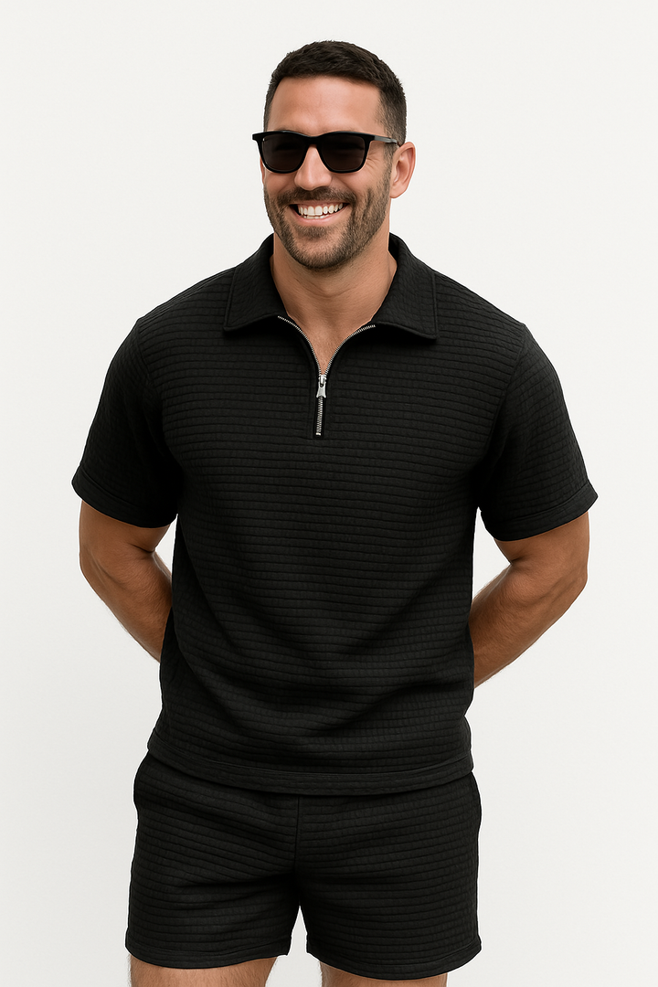 Men’s Waffle Texture Two-Piece Set