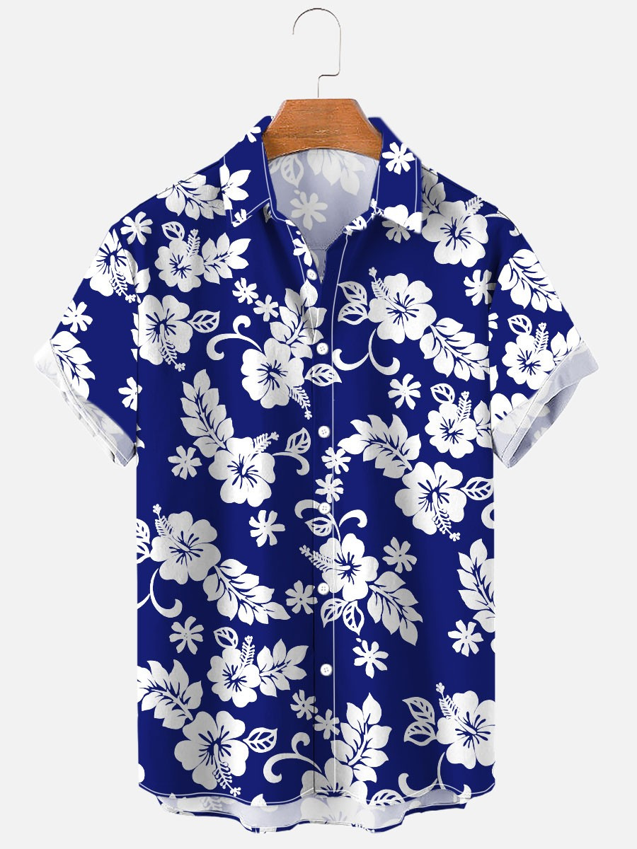 Men’s Tropical Hawaiian Button-Up Shirt