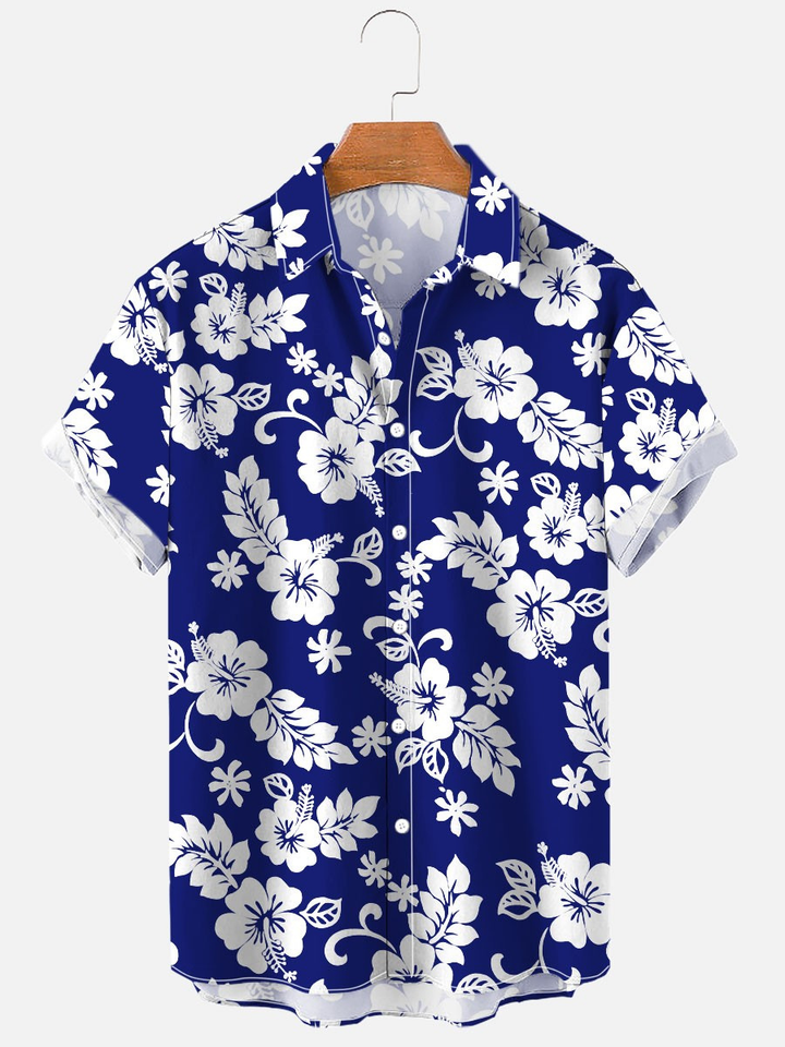 Men’s Tropical Hawaiian Button-Up Shirt