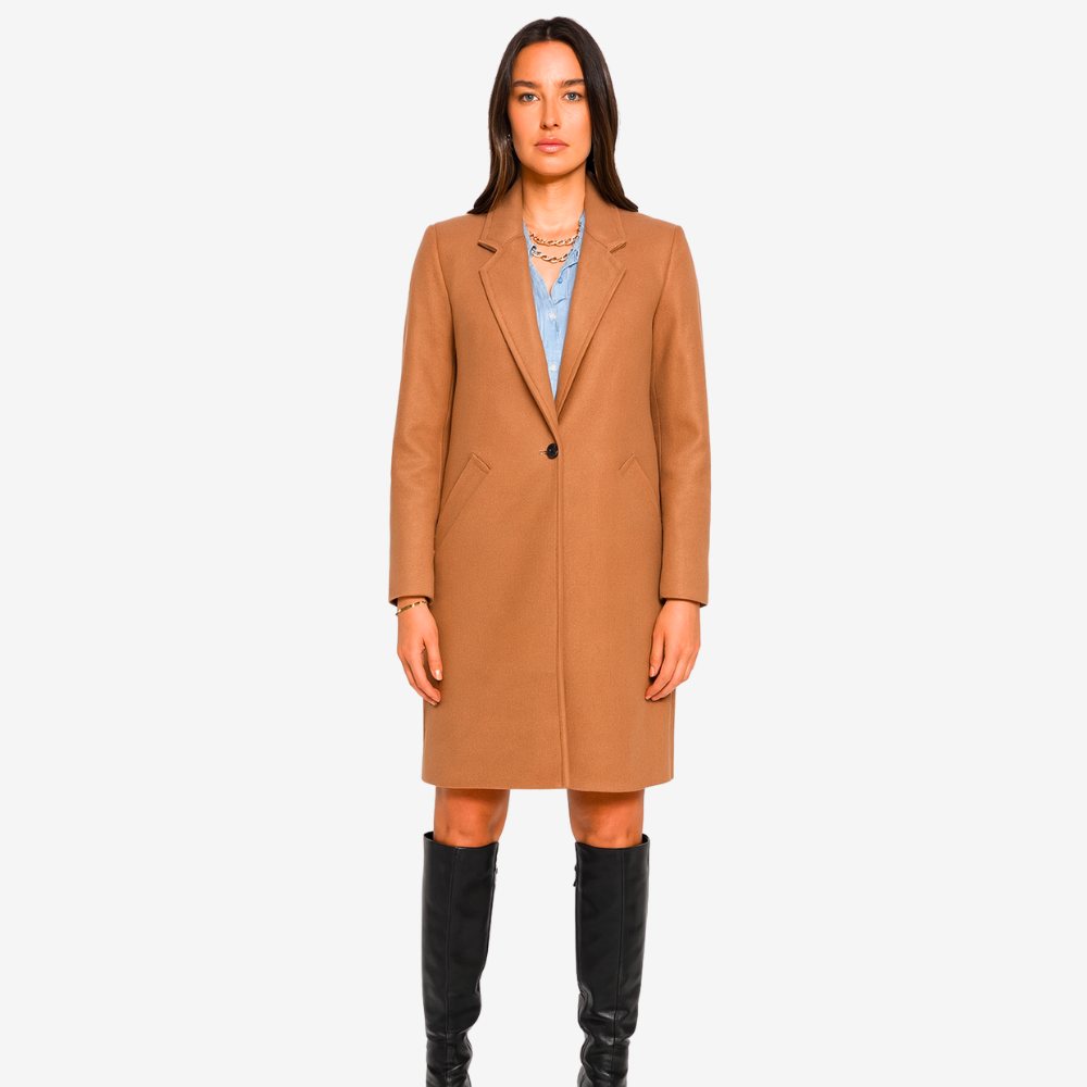 Women’s Winter Overcoat – Lapel Collar Elegance