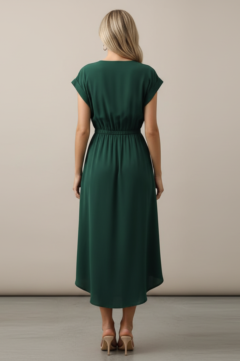 Orla | V-Neck Flattering Christmas Party Midi Dress
