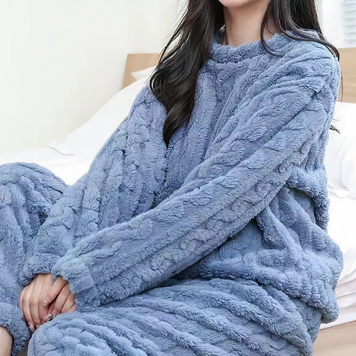 Soft Warm Fleece Pajama Set for Women