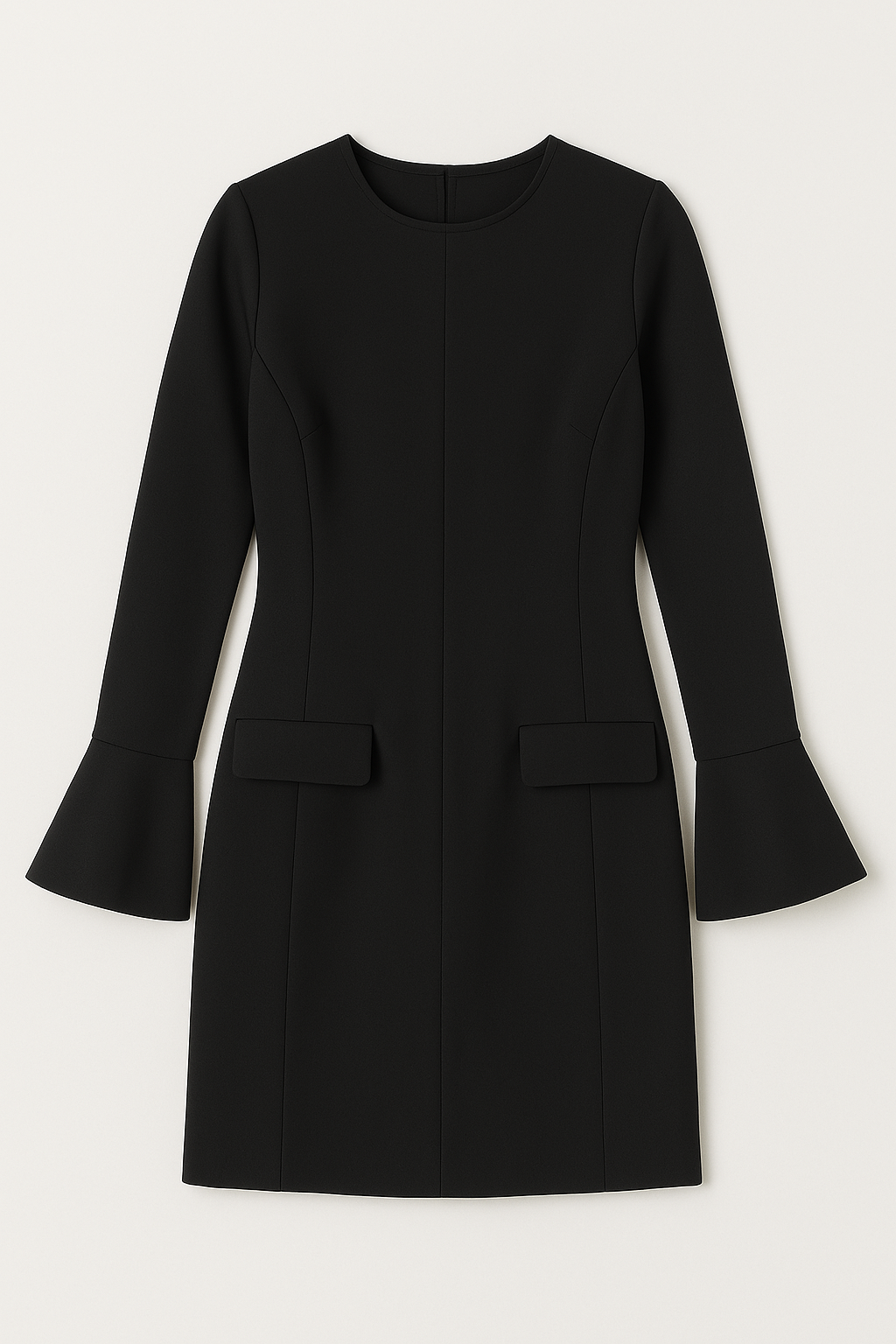 Women's Crepe Flare Sleeve Mini Dress