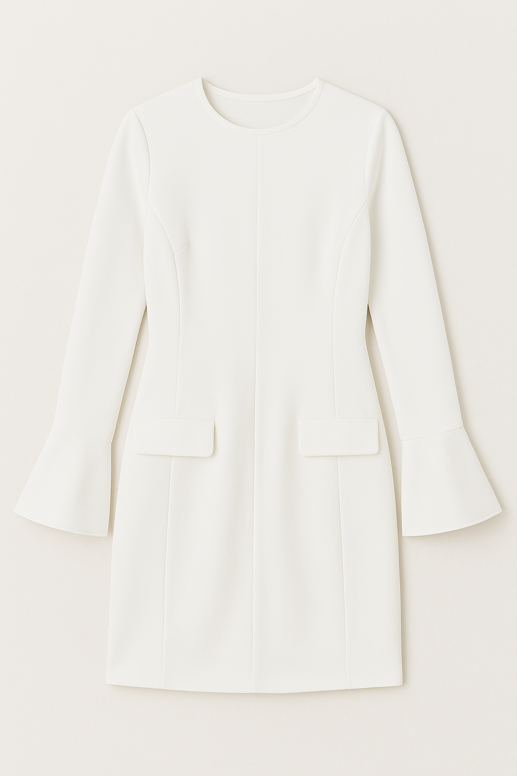 Women's Crepe Flare Sleeve Mini Dress