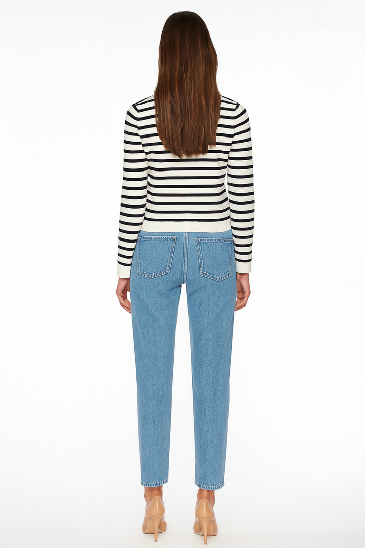 Women’s Black Stripes Cardigan