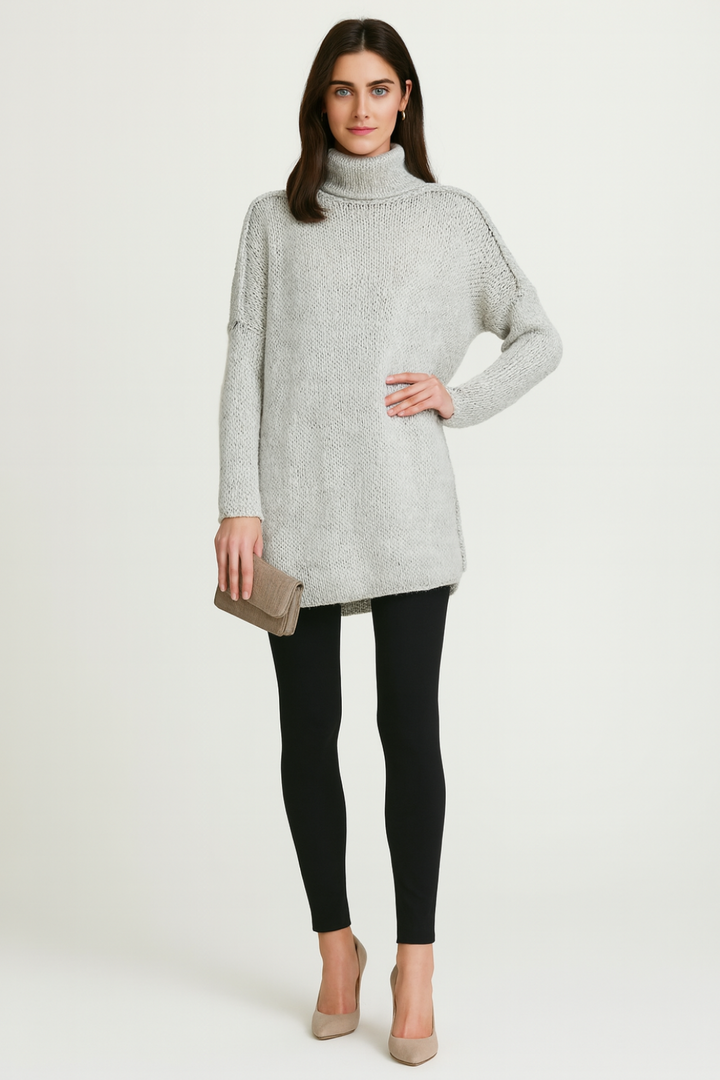 Women's Casual Turtleneck Long Sweater
