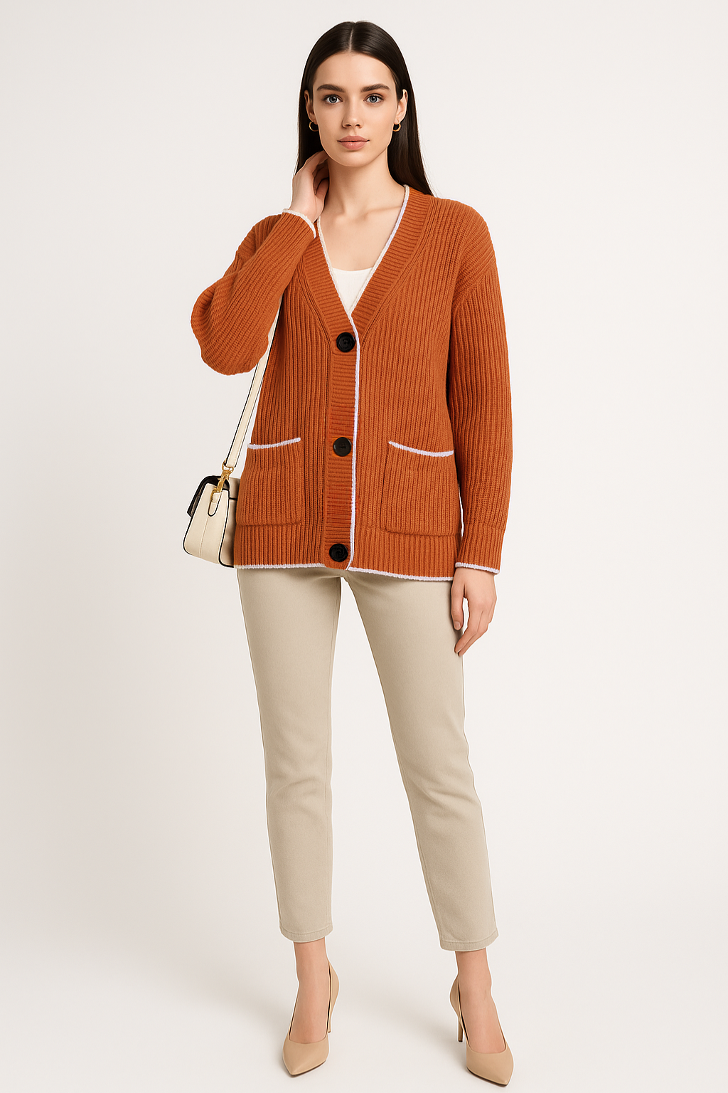 Women's Chic Button Cardigan