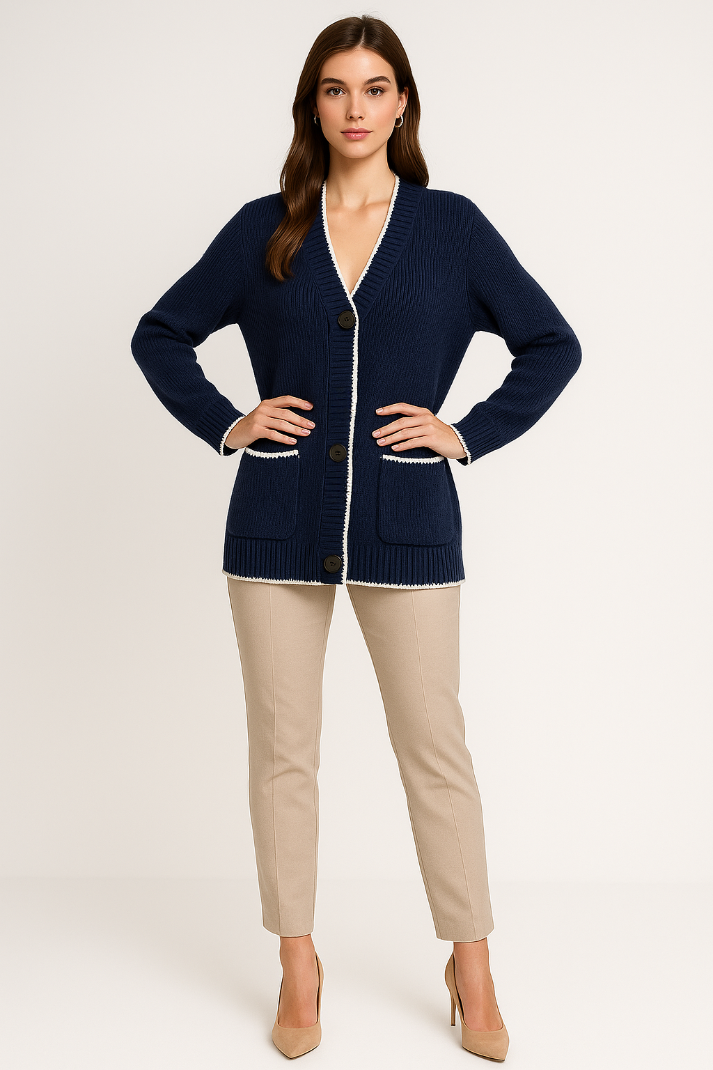 Women's Chic Button Cardigan