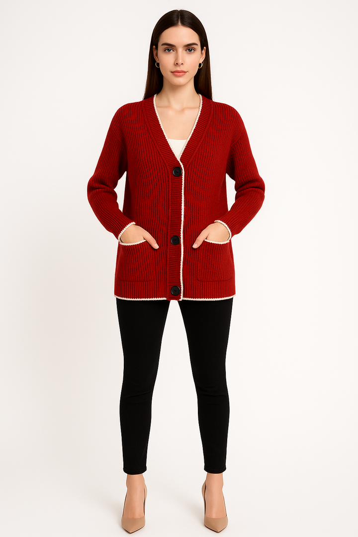 Women's Chic Button Cardigan