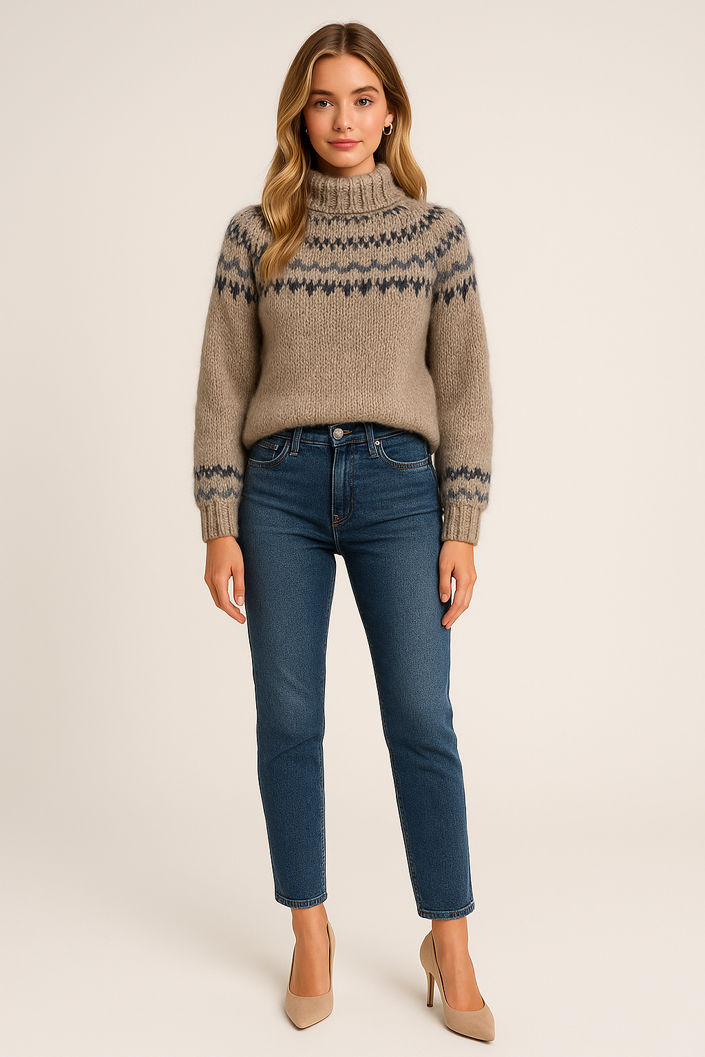 Women's Classic Winter Fair Isle Sweater
