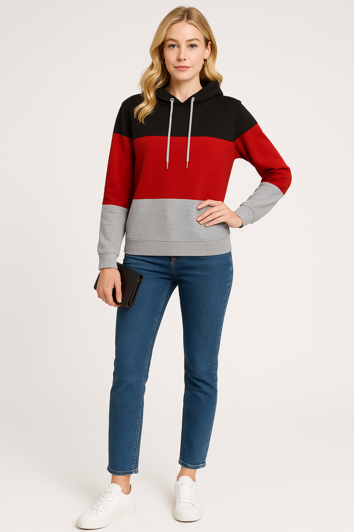 Women’s Color Block Relaxed Fit Sweatshirt