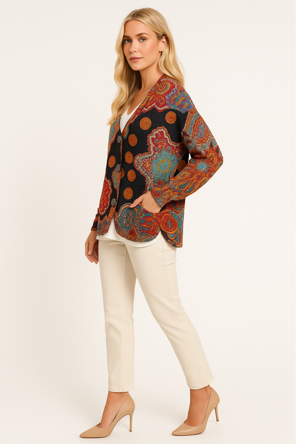Women's Colorful Knit Comfy Sweater