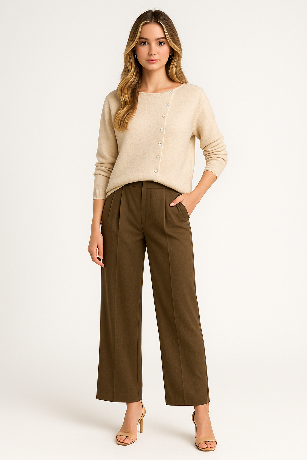 Women's Cozy Button Sweater