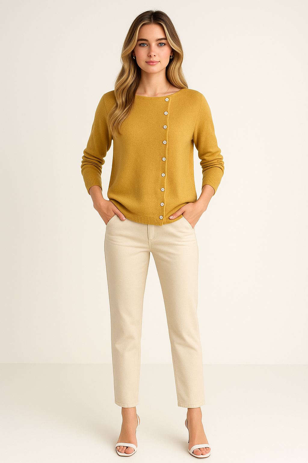 Women's Cozy Button Sweater