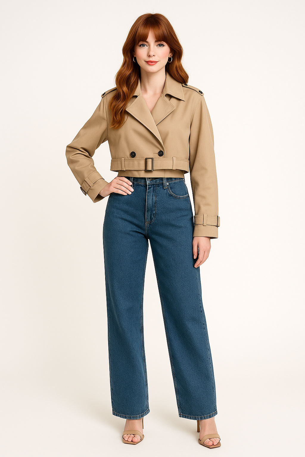 Women's Cropped Trench Coat