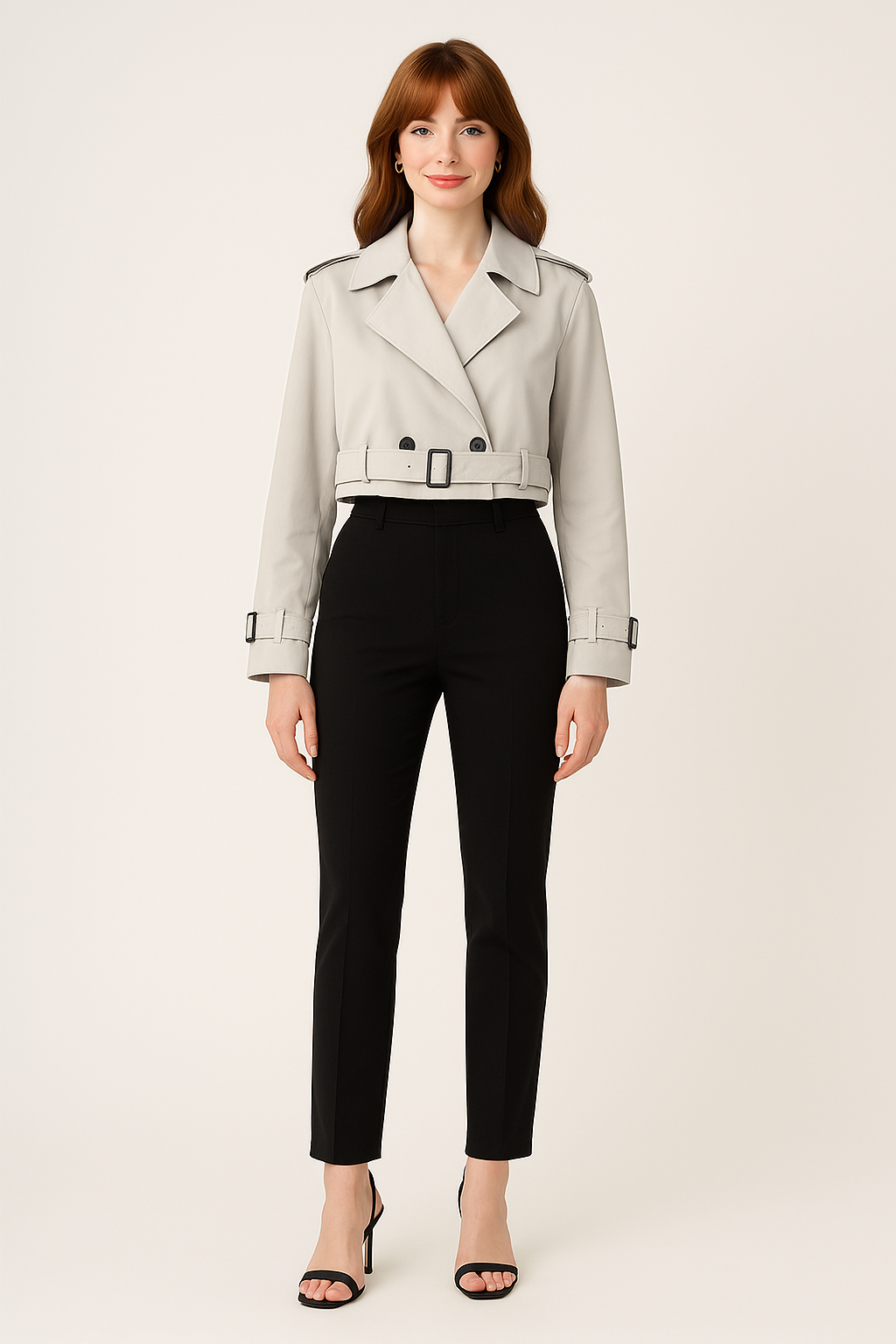 Women's Cropped Trench Coat