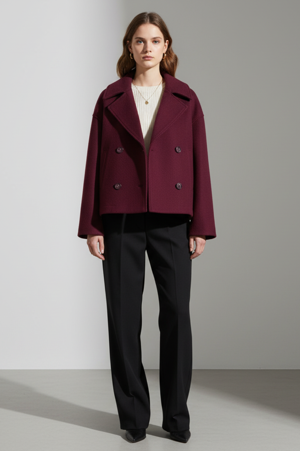 Women’s Double-Breasted Cropped Jacket