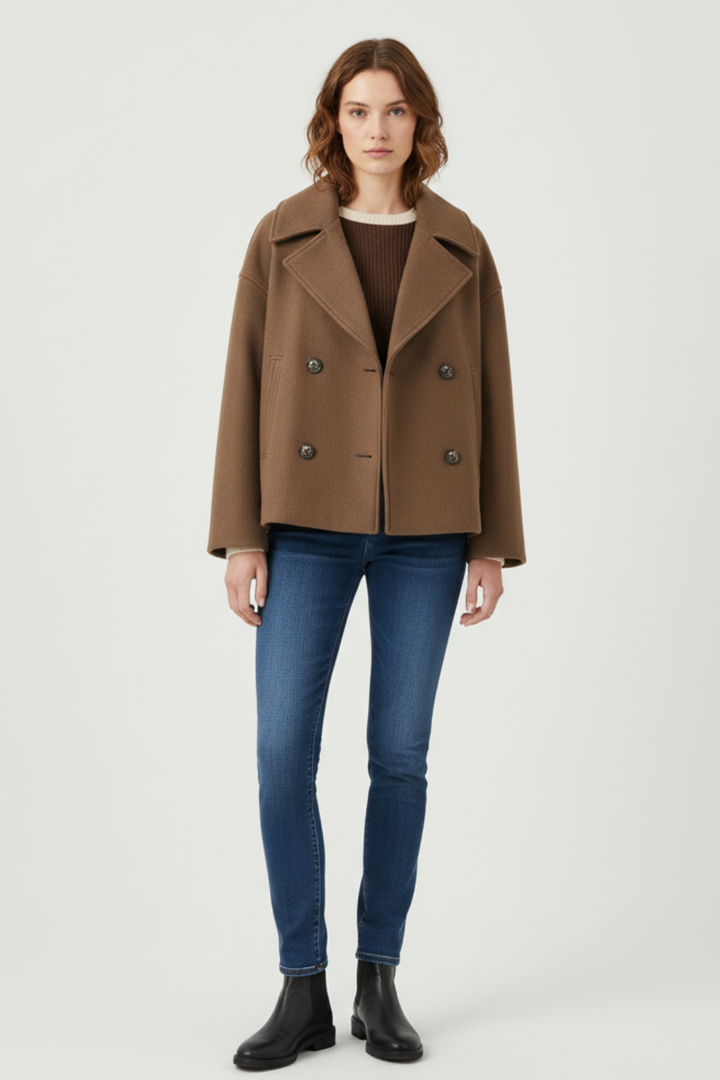 Women’s Double-Breasted Cropped Jacket