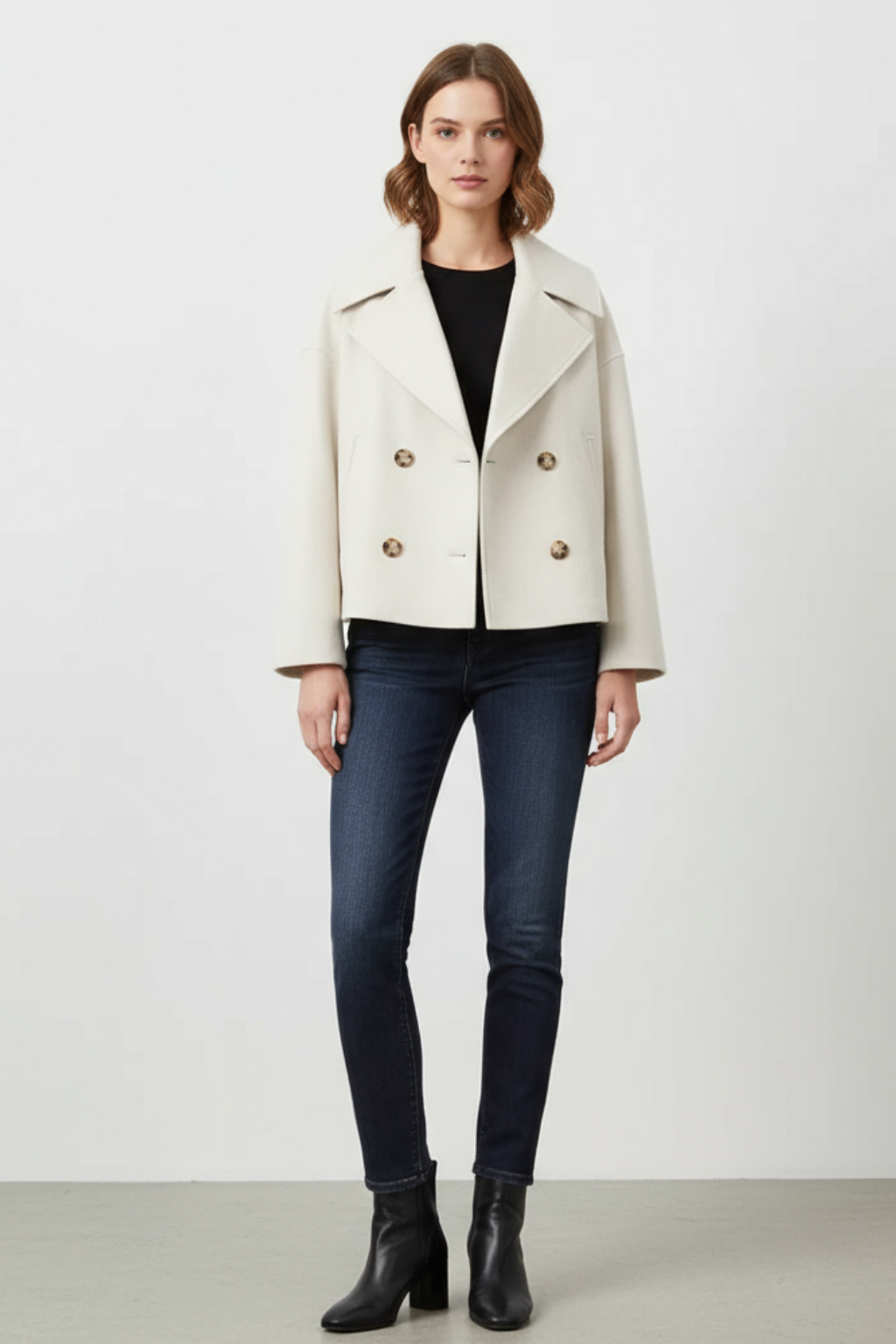 Women’s Double-Breasted Cropped Jacket