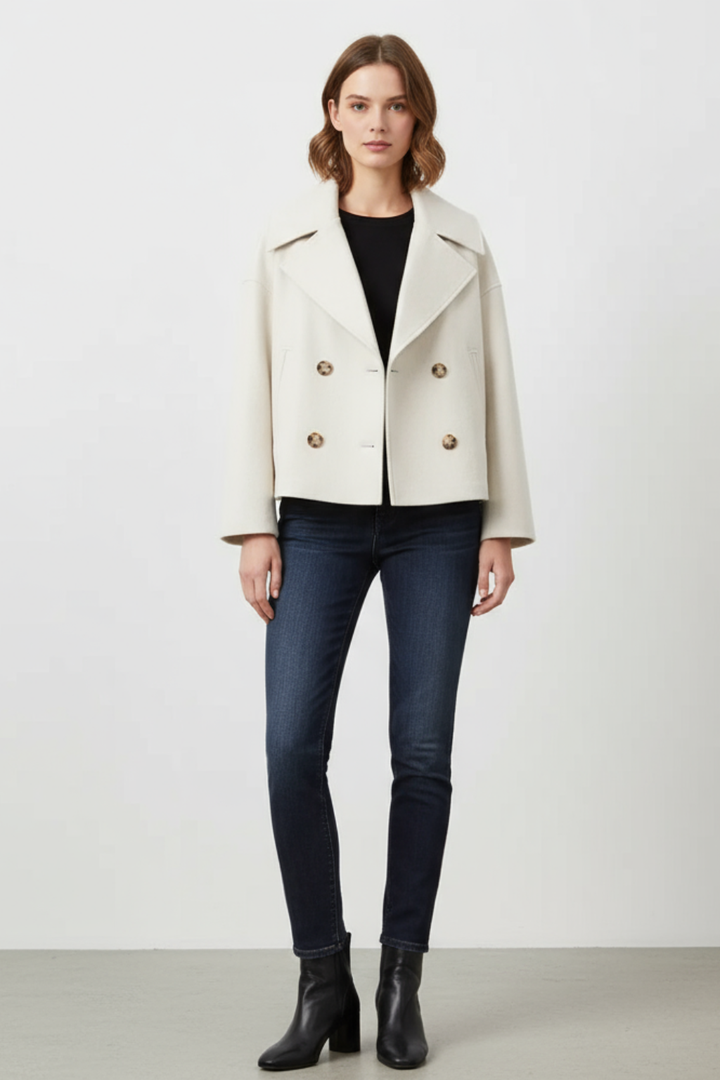 Women’s Double-Breasted Cropped Jacket