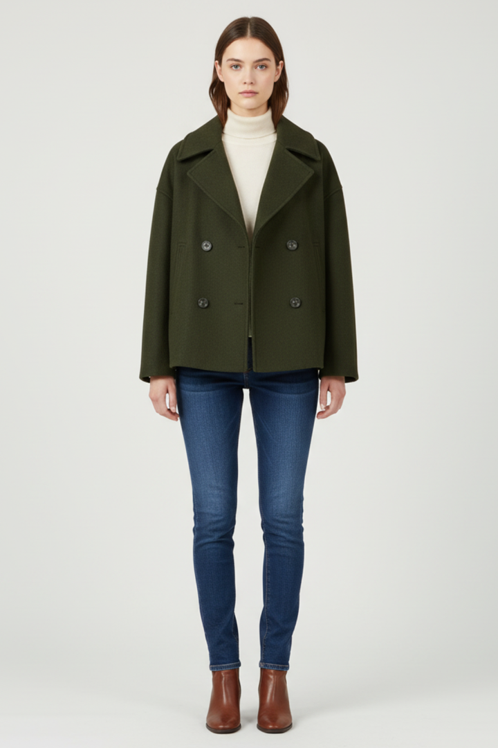 Women’s Double-Breasted Cropped Jacket