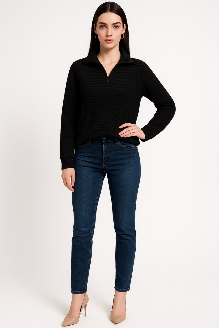 Women's Elegant Half-Zip Sweater