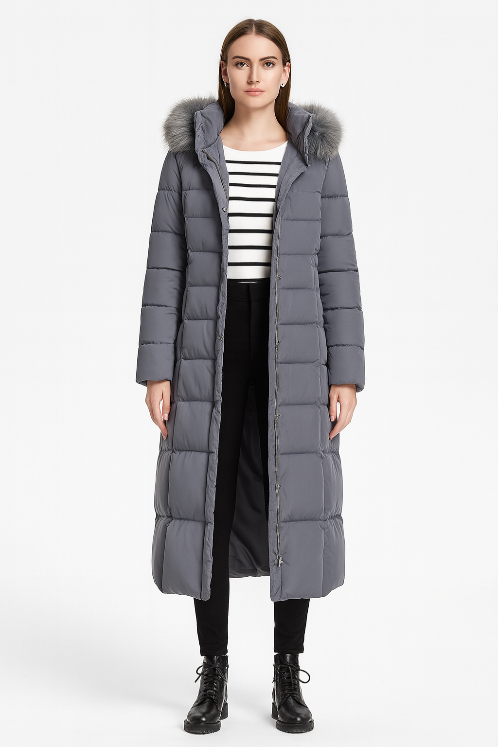 Women's Elegant Long Puffer Coat