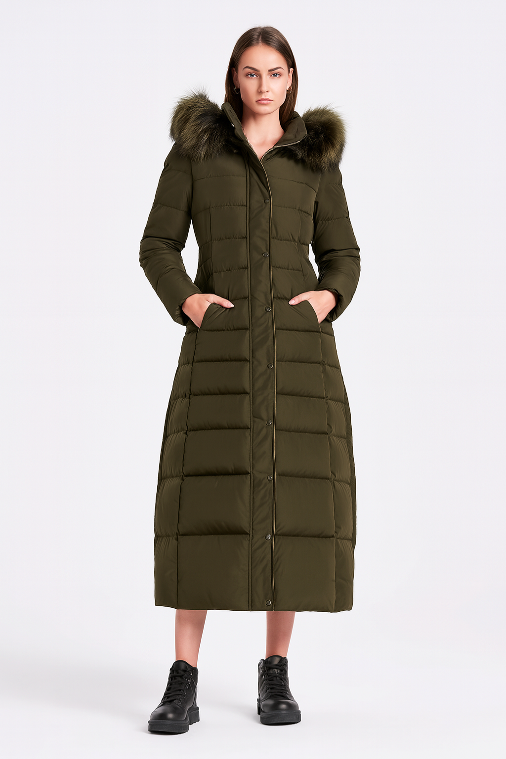 Women's Elegant Long Puffer Coat