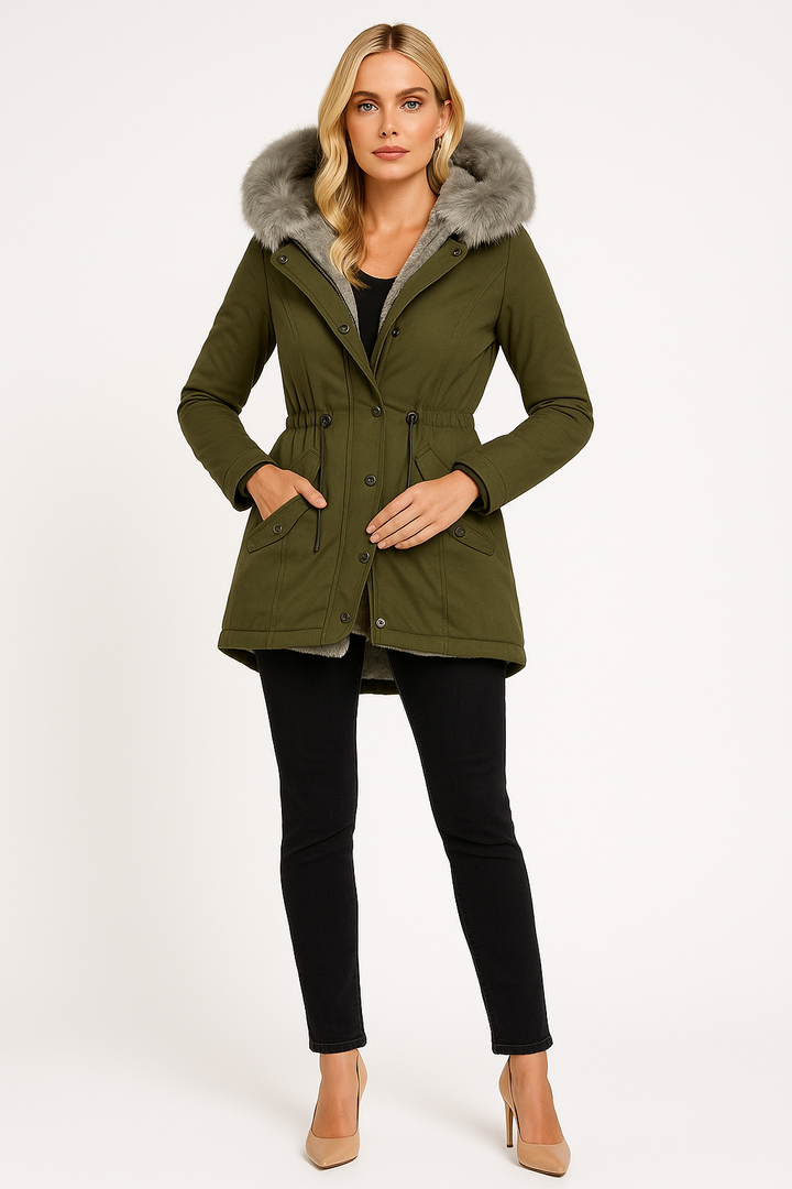 Women’s Faux Fur Lined Hooded Parka Jacket