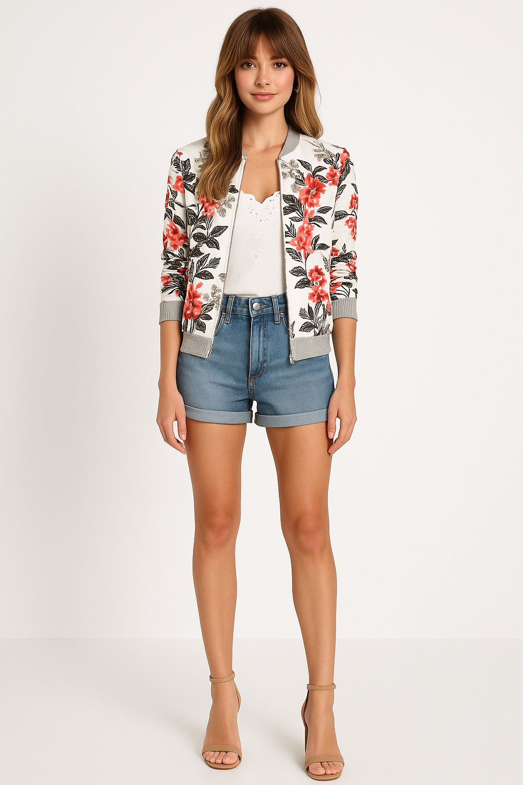 Women's Floral Print Coat