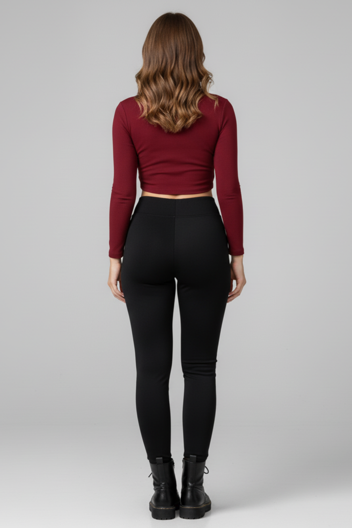 Women’s High Waist Zipper Leggings