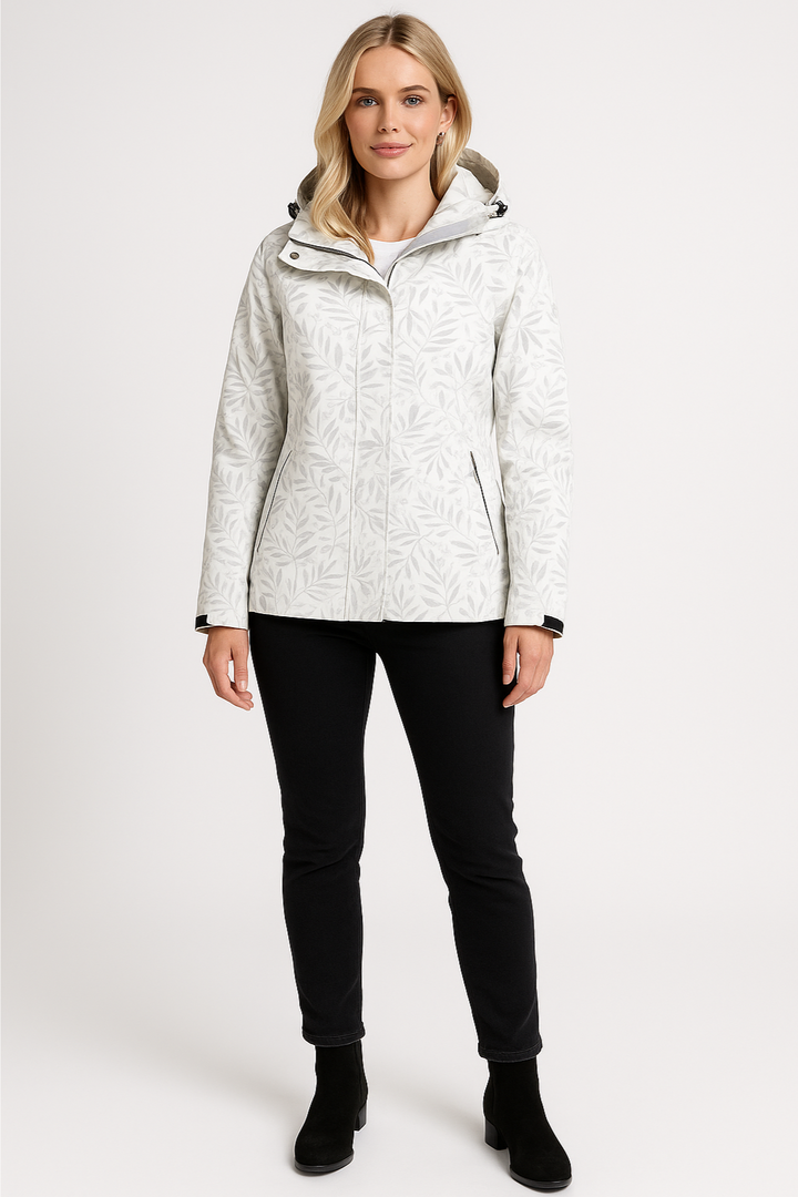 Women's Hooded Waterproof Jacket with Zipper
