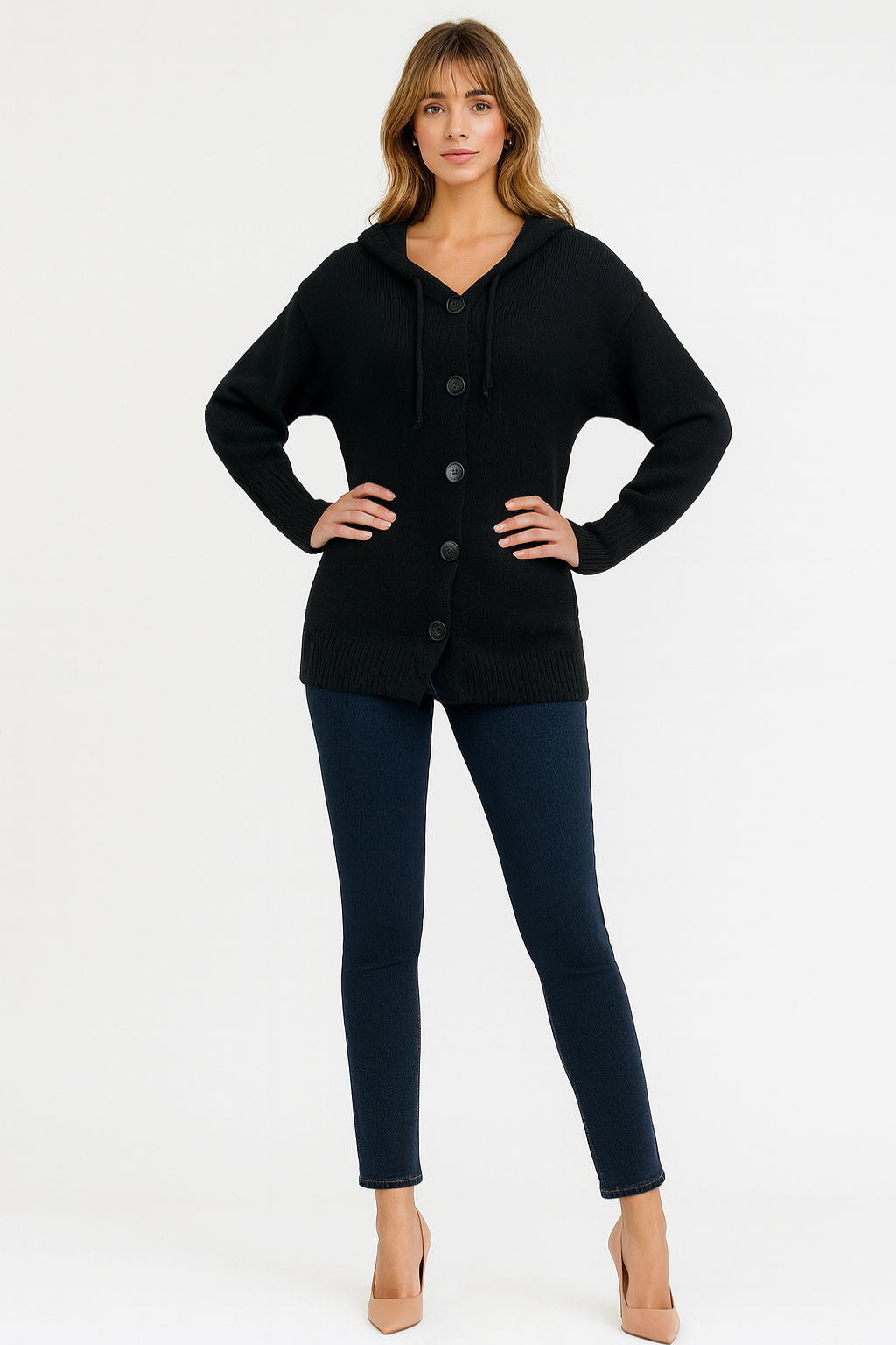 Women's Knit Hooded Sweater